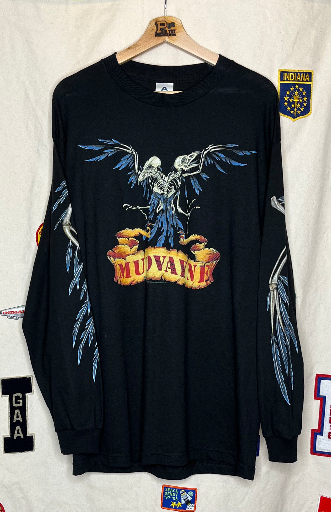 2006 Mudvayne Skeleton Raven Long-Sleeve T-Shirt: L