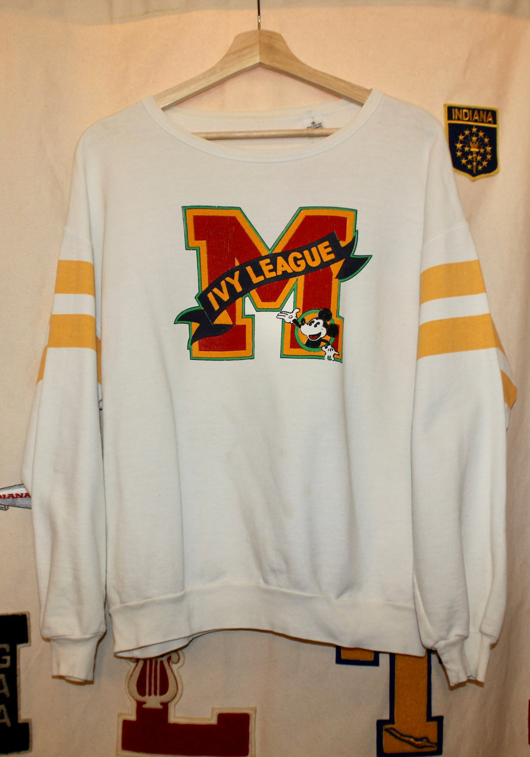 Mickey Mouse Ivy League Crewneck: M