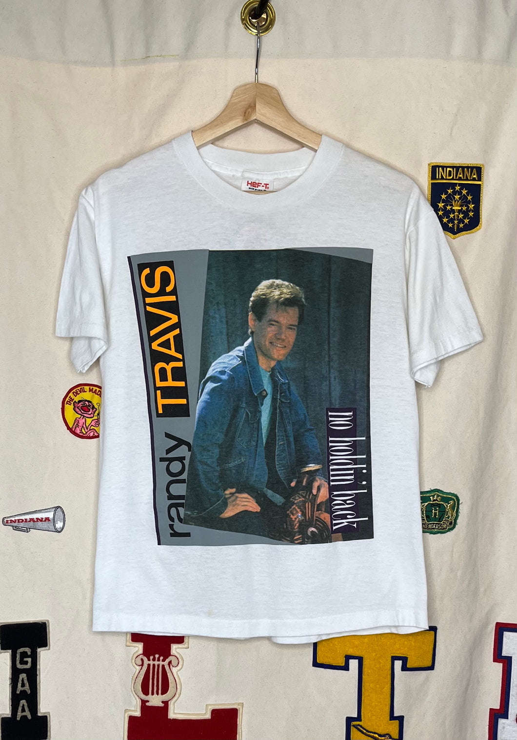 1990 Randy Travis No Holdin' Back Tour T-Shirt: M