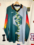 Vintage Fila Soccer Goalie Flames Jersey Kit: Large