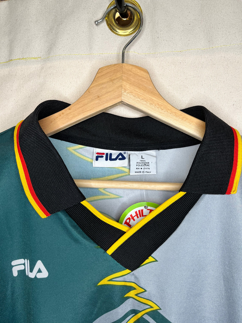 Vintage Fila Soccer Goalie Flames Jersey Kit: Large