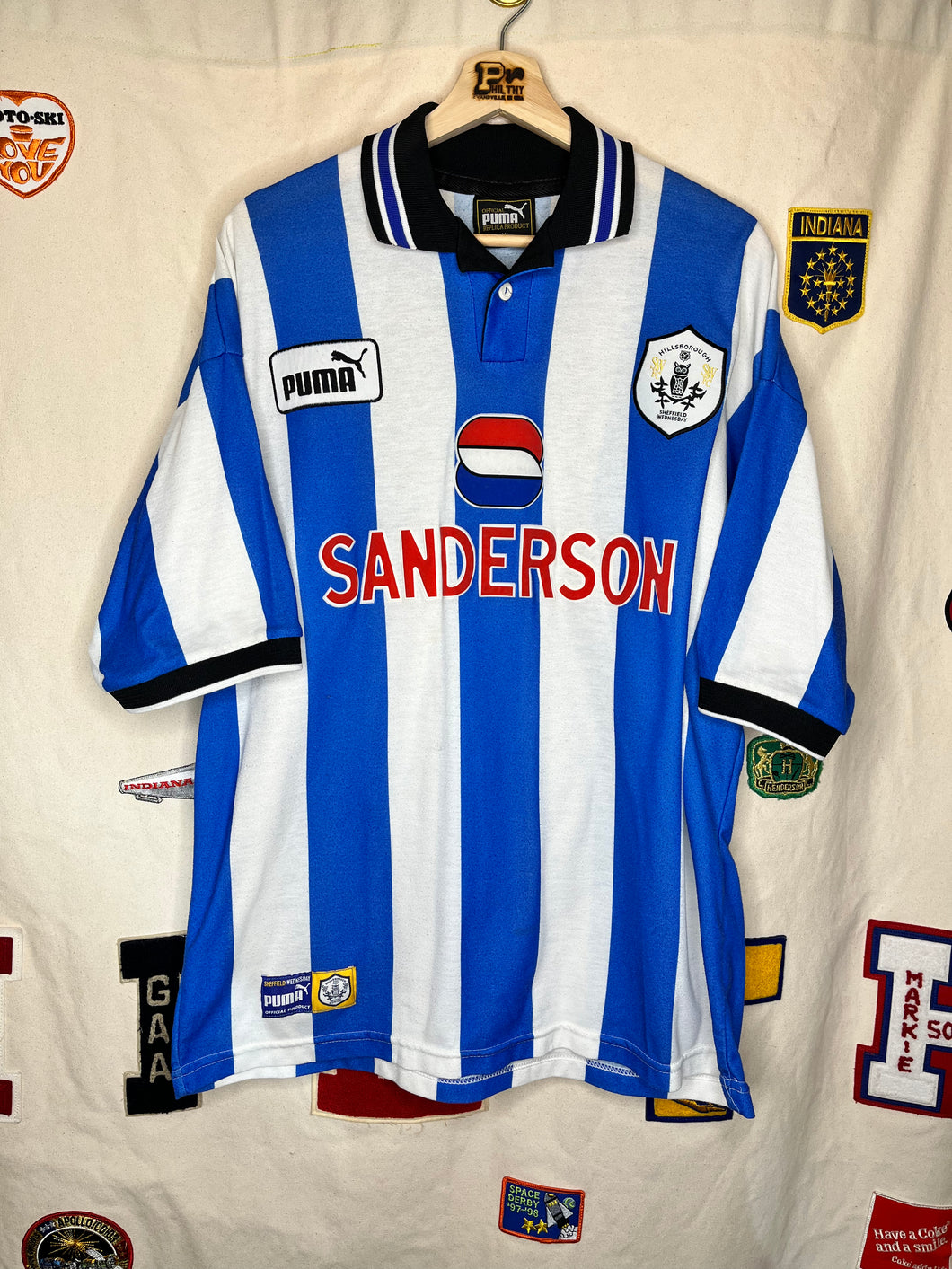 Vintage Sheffield Wednesday 1997-1998 Home Puma Soccer Jersey Shirt : XL