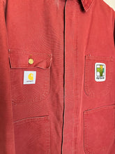 Load image into Gallery viewer, Red Carhartt AgriGold Patch Chore Jacket: M
