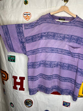 Load image into Gallery viewer, Vtg 90&#39;s Eddie Bauer Purple Stripe Surf Pocket T-Shirt: XXL
