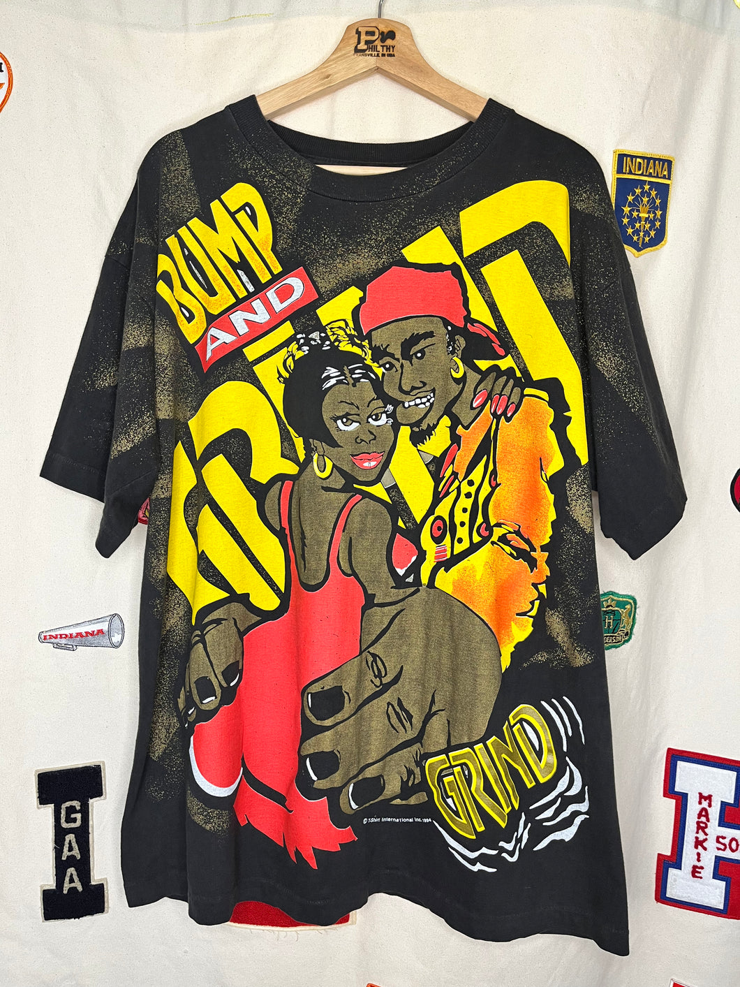 Vintage 1994 Bump and Grind R Kelly All Over Print Rap T-Shirt Ritz Tag: Large