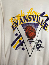 Load image into Gallery viewer, Vintage University of Evansville Aces White Crewneck Sweatshirt: XL

