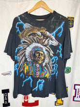 Load image into Gallery viewer, Vintage American Thunder Native American Indiana Lightning T-Shirt: XL
