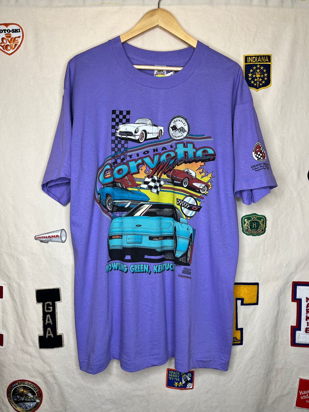 National Corvette Museum Bowling Green Kentucky Purple T-Shirt Grand Opening 1994