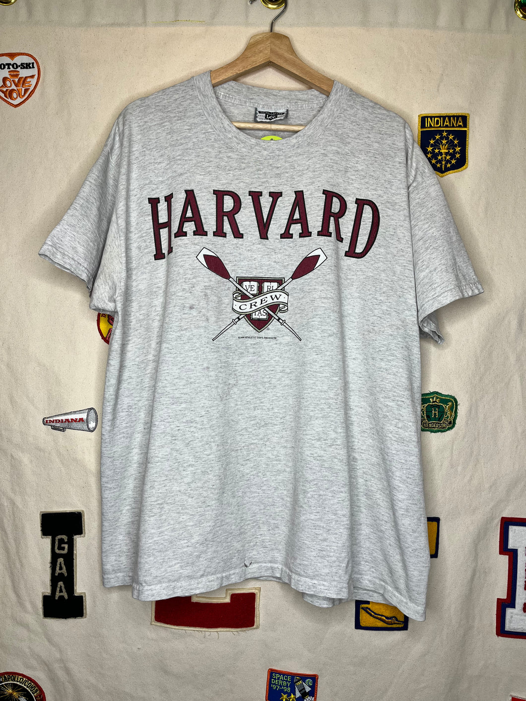 Vintage Harvard University Rowing Crew Grey 1994 T-Shirt: XL