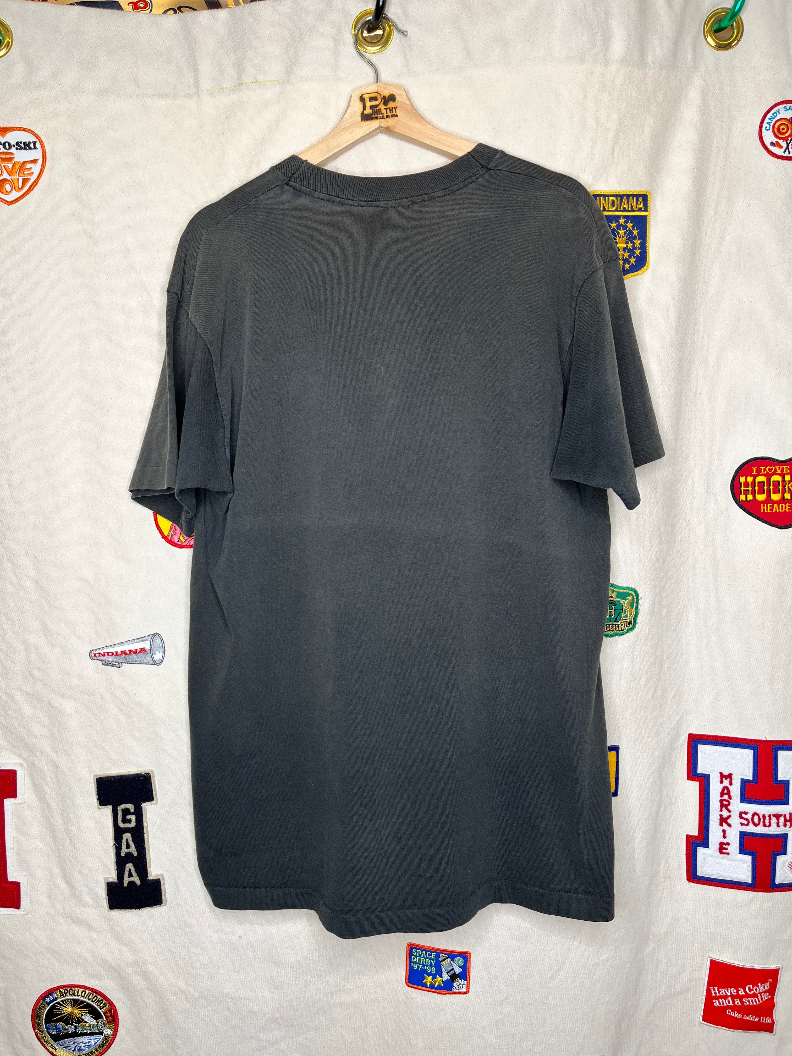 Vintage Grateful Dead Skeleton Spiral Black T-Shirt: XL