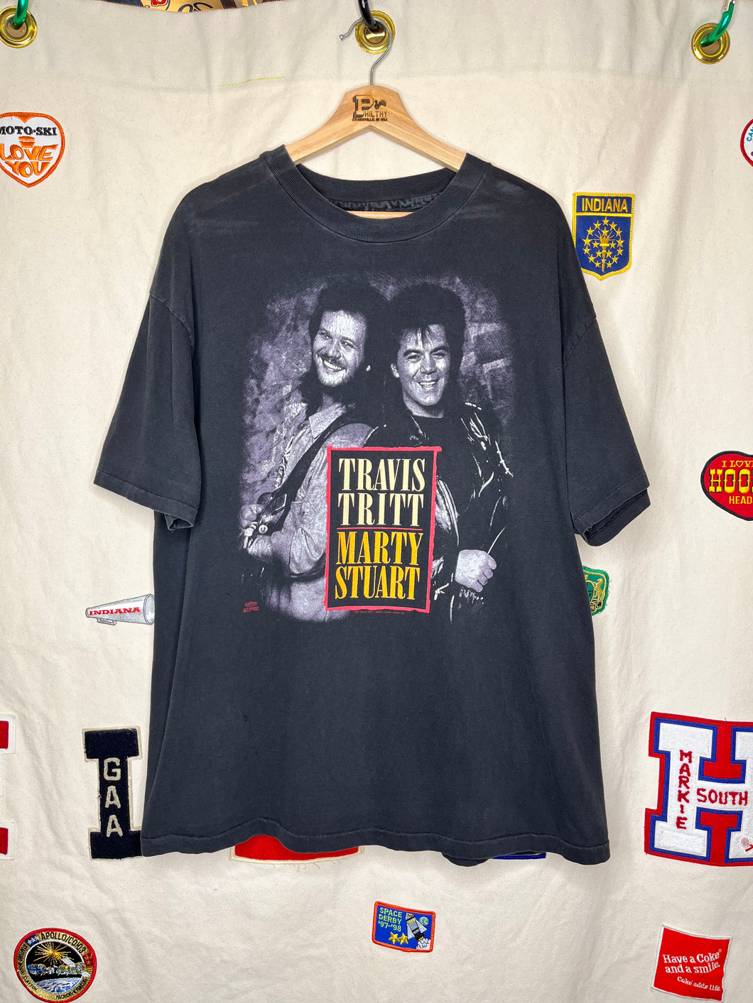 Vintage Travis Tritt Marty Stuart Country Music Shirt: XL