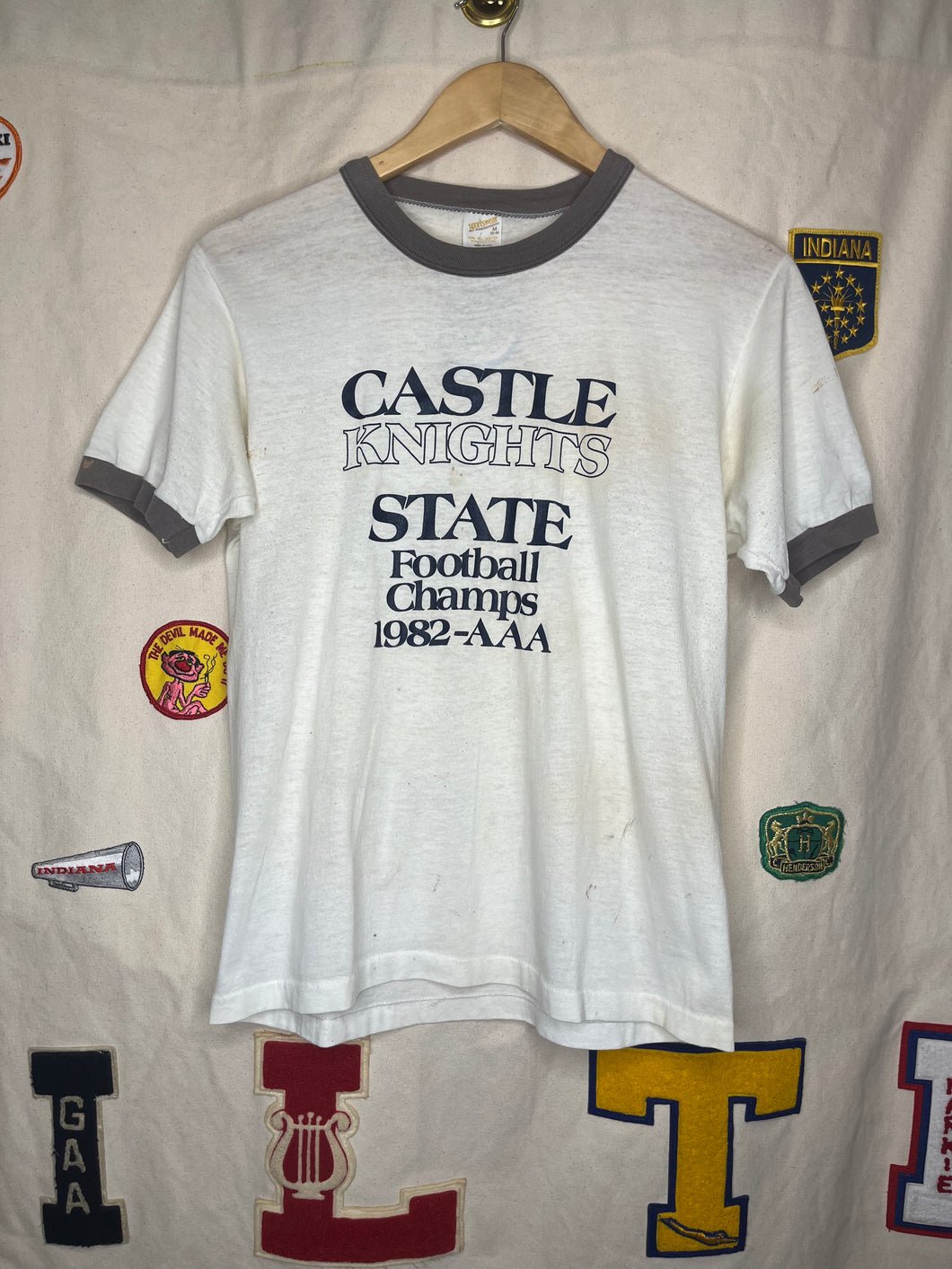 Vintage 1982 Castle Knights State Football T-Shirt: M