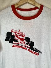 Load image into Gallery viewer, Vintage Shurfine Racers 70&#39;s Ringer F1 T-Shirt: Medium/Large
