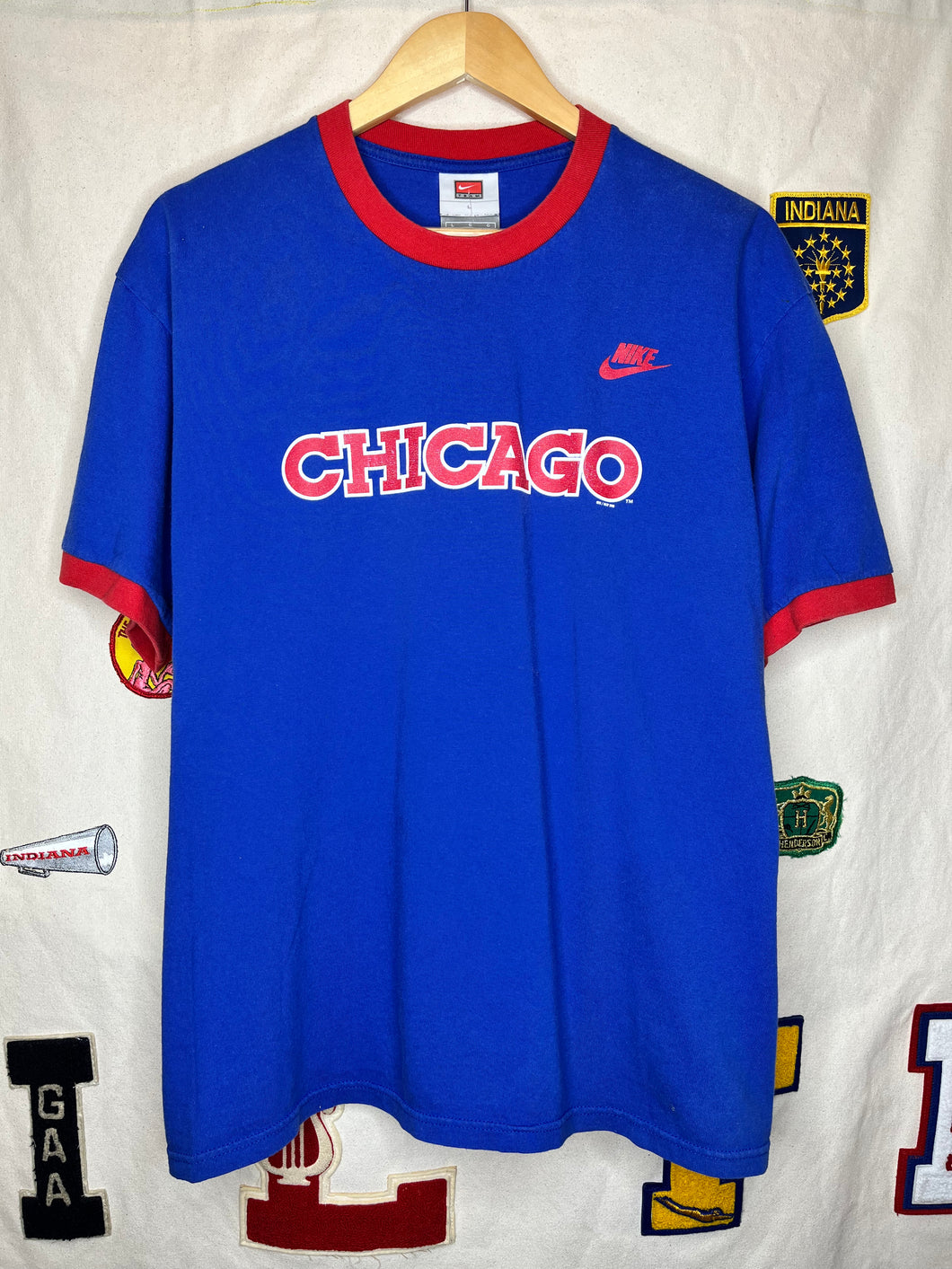 Vintage Chicago Cubs MLB Nike 2000 Ringer T-Shirt: Large