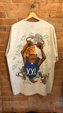 Load image into Gallery viewer, Taz Looney Tunes Basketball Shatter Dunk Grey T-Shirt: XL
