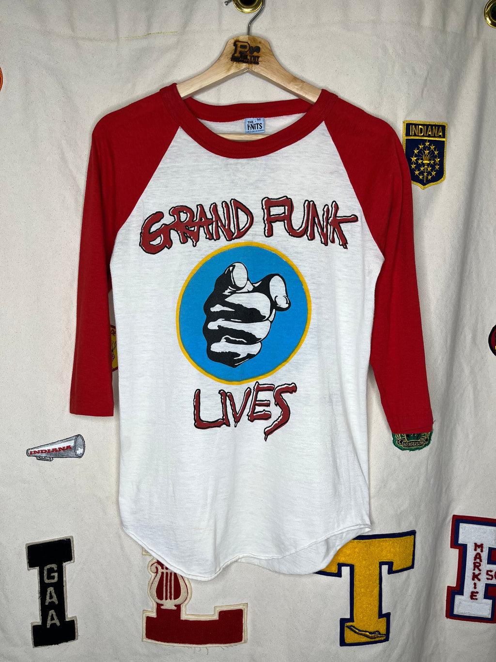 Vintage Grand Funk Railroad Lives 1982 Tour Raglan T-Shirt: Medium