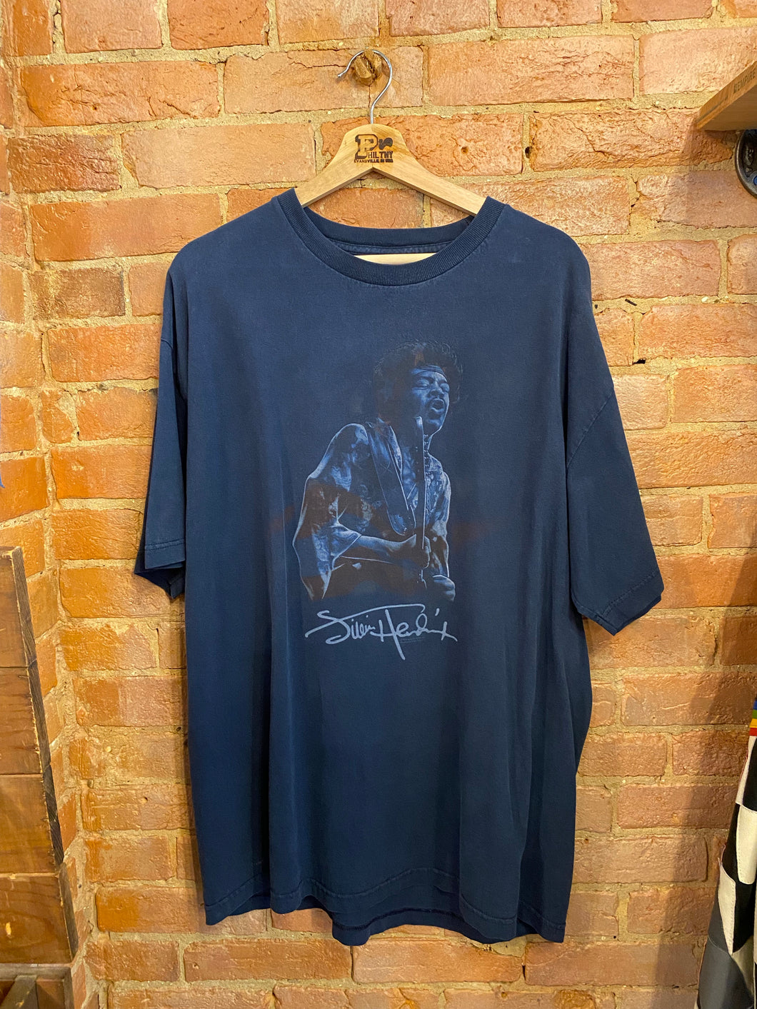 Jimi Hendrix Navy T-Shirt: XL