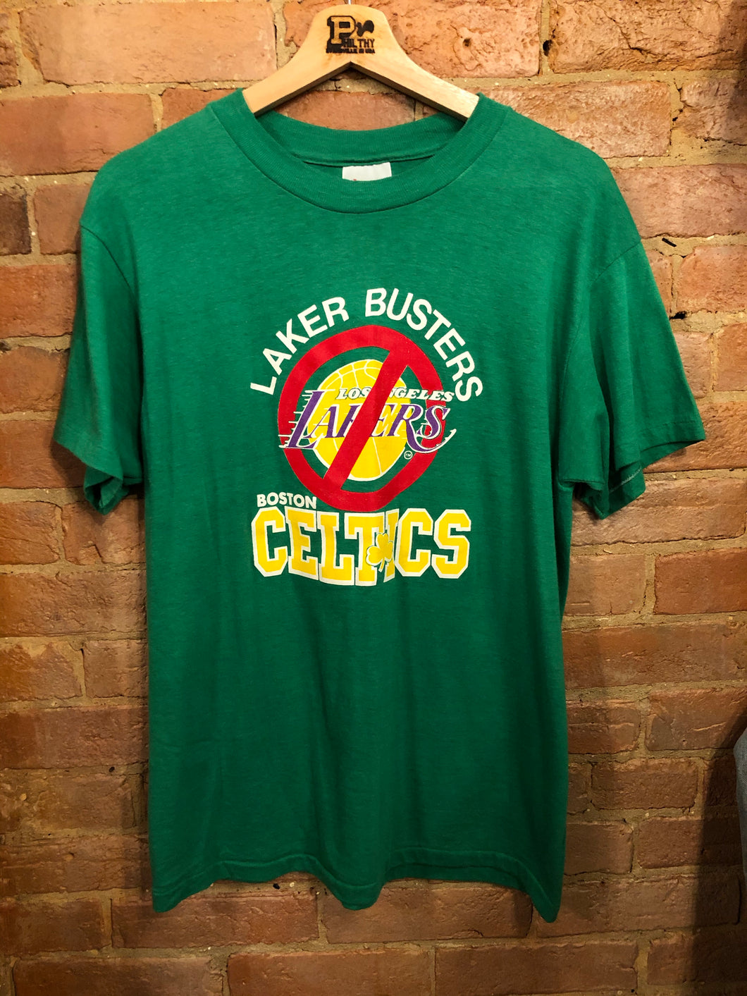 Boston Celtics “Laker Busters” Green T-Shirt: Large