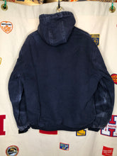Load image into Gallery viewer, Vintage Navy Blue Carhartt Canvas Zip Up Hood Jacket: Large
