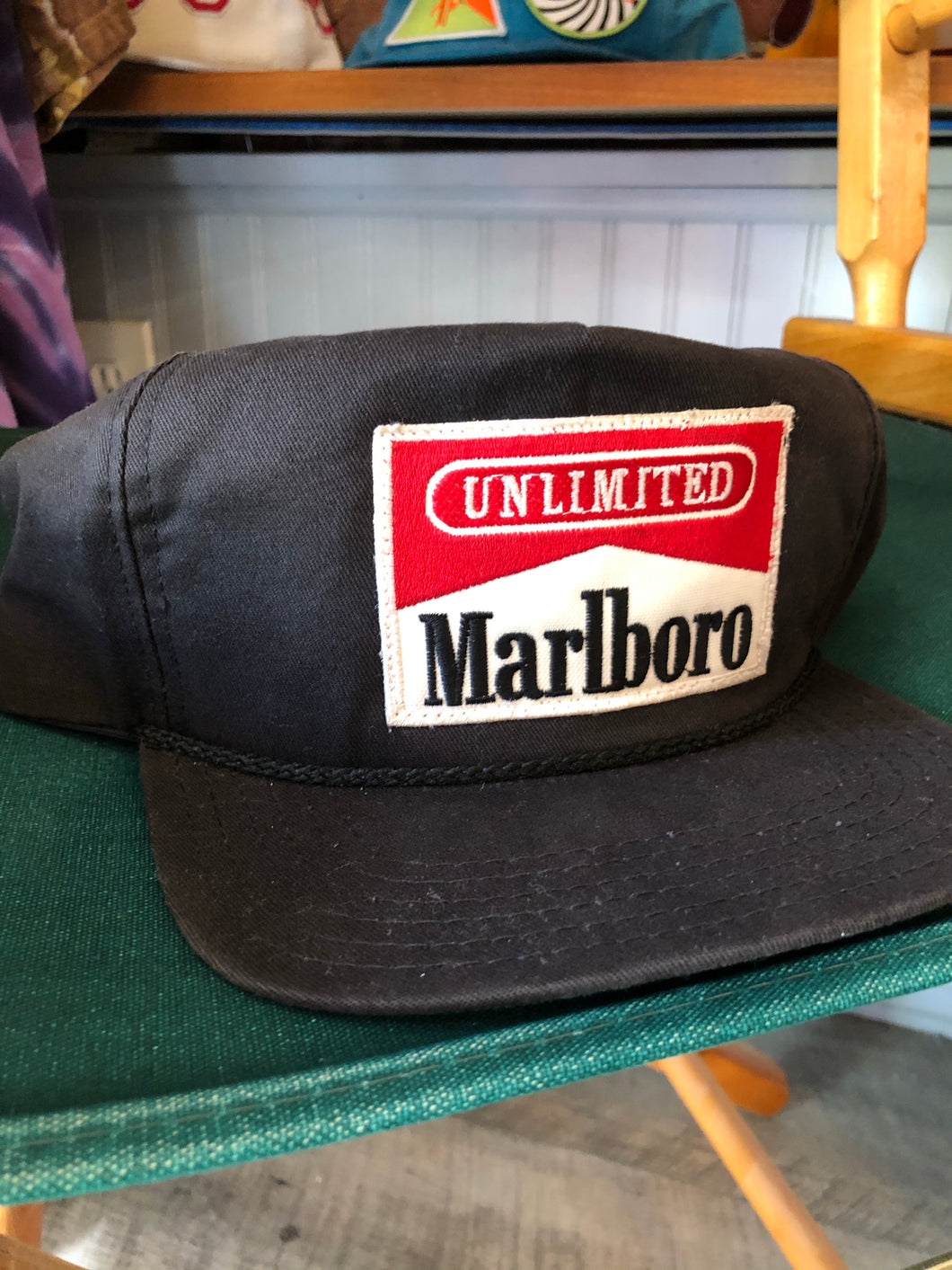 Marlboro Patched Black Rope Snapback Hat