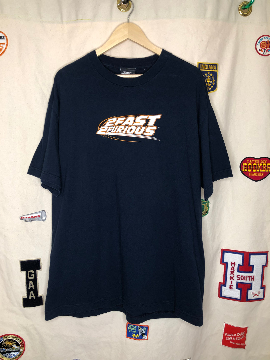 2 Fast 2 Furious Juice Burner Navy Movie T-Shirt: XL