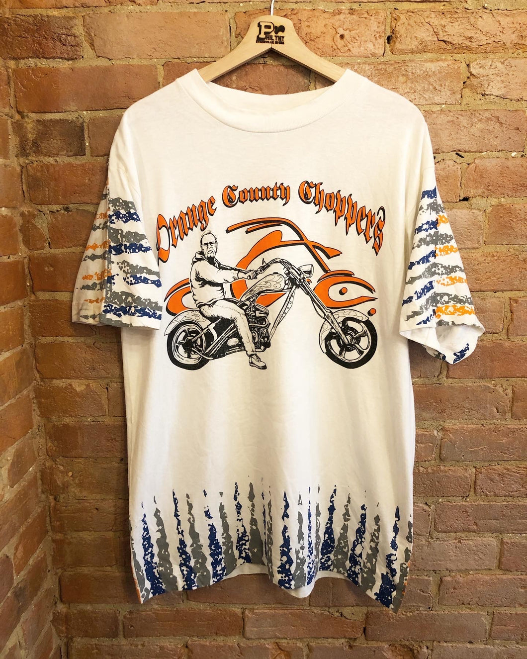 Vintage Orange County Choppers All Over Print T-Shirt: Large