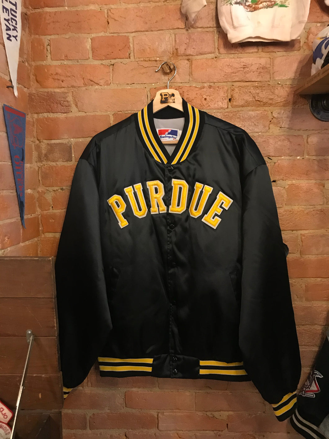 Purdue University Satin Jacket: XL
