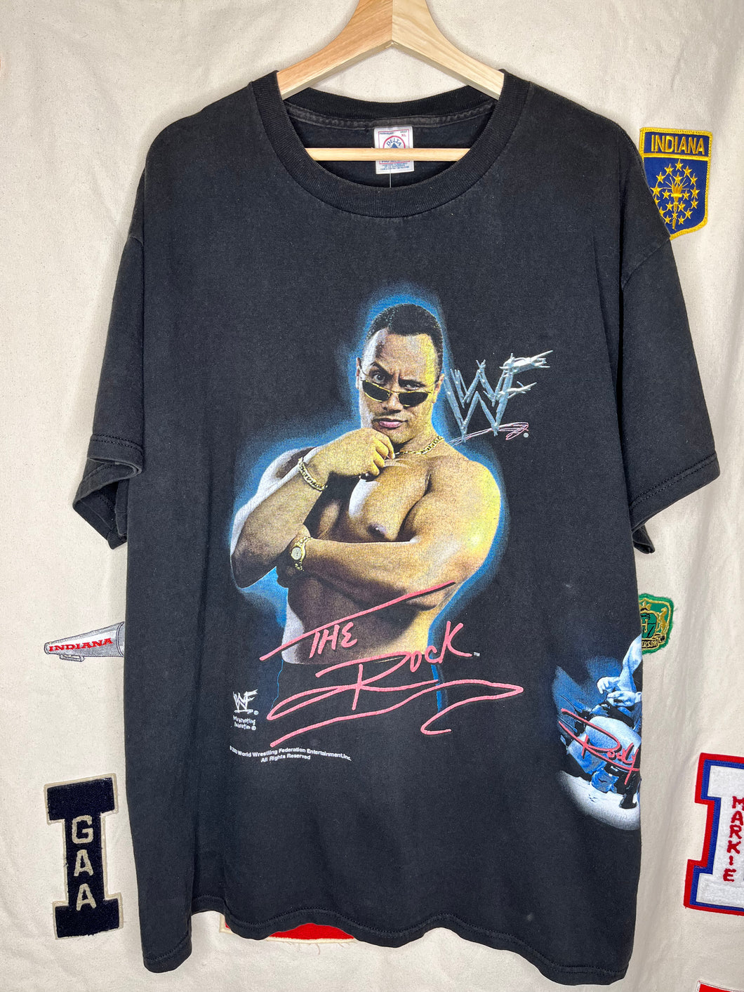 Vintage The Rock WF 2000 Wrestling Smack Down T-Shirt: XL