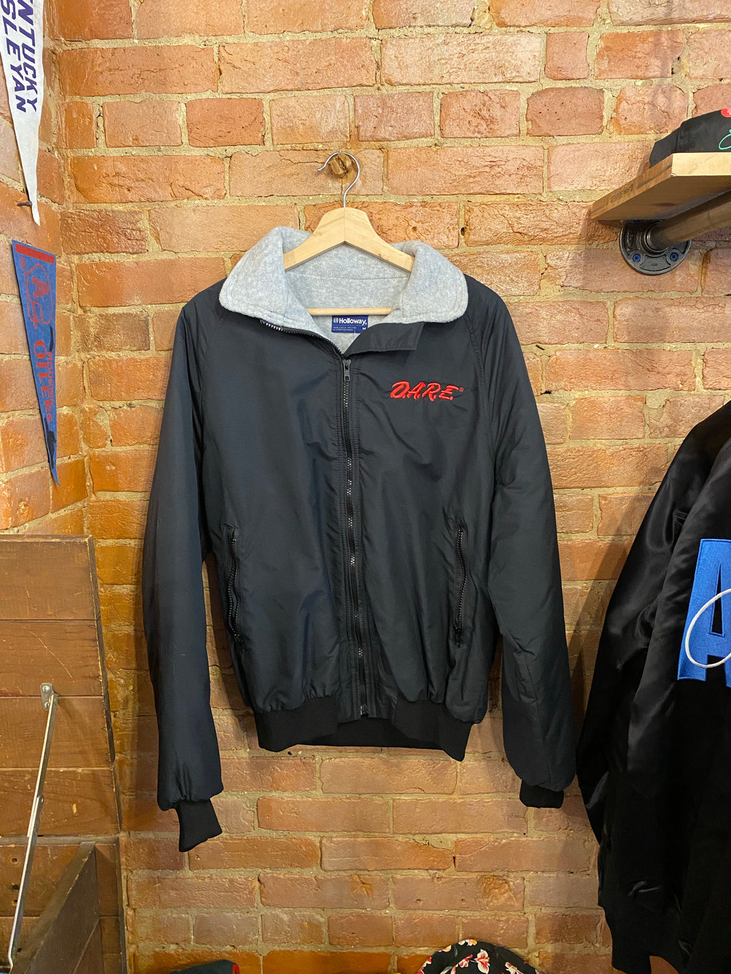 D.A.R.E. Fleece Lined Nylon Jacket: Medium