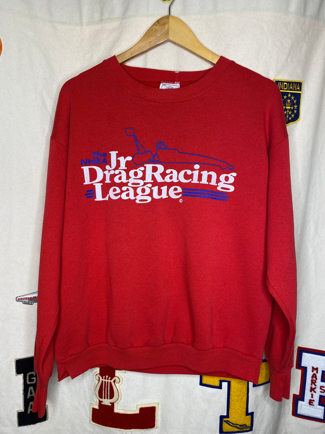 Vintage Jr NHRA Drag Racing League Crewneck Sweatshirt : XLarge