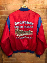 Load image into Gallery viewer, Budweiser Clydesdales Red/Blue Satin Jacket: Medium
