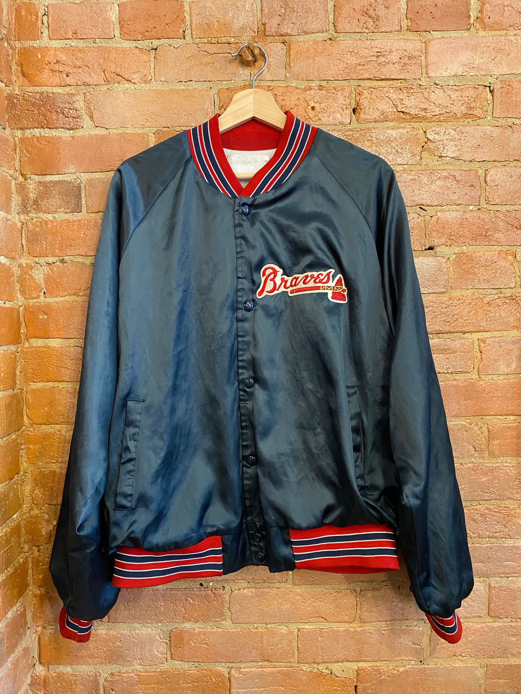 Vintage Atlanta Braves Satin Jacket: XL