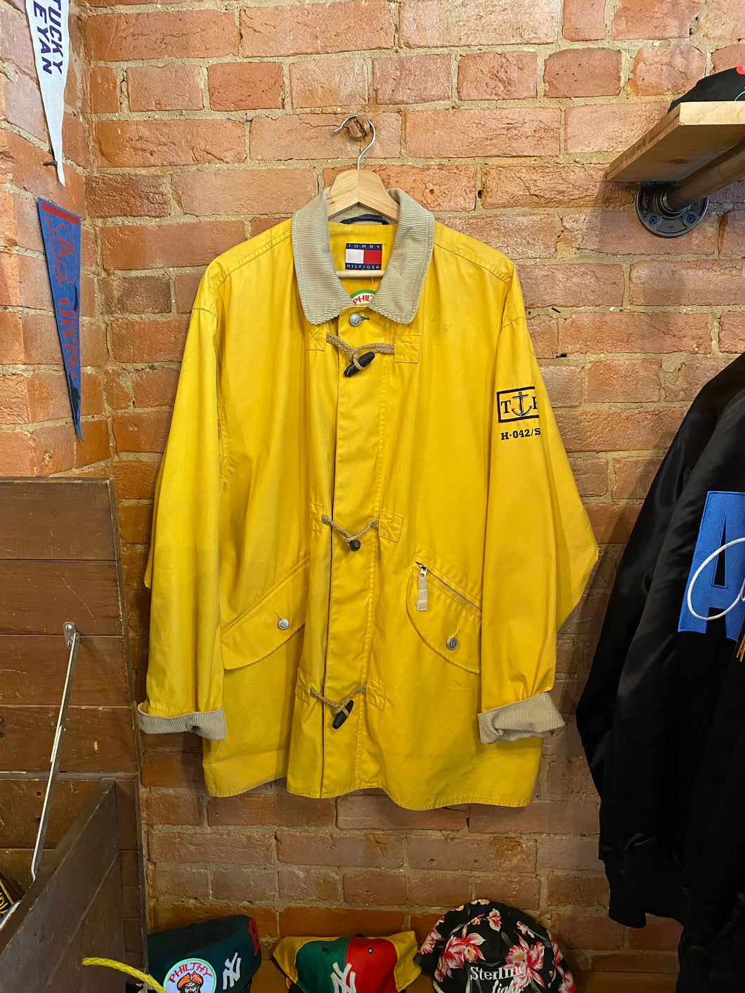 Tommy Hilfiger Yellow Raincoat W/ Toggles