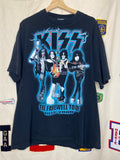 Vintage KISS Band Farewell Tour 2000 Rock Black All Sport T-Shirt : XL