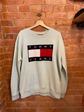 Load image into Gallery viewer, Mint Green Tommy Jeans Crewneck: L
