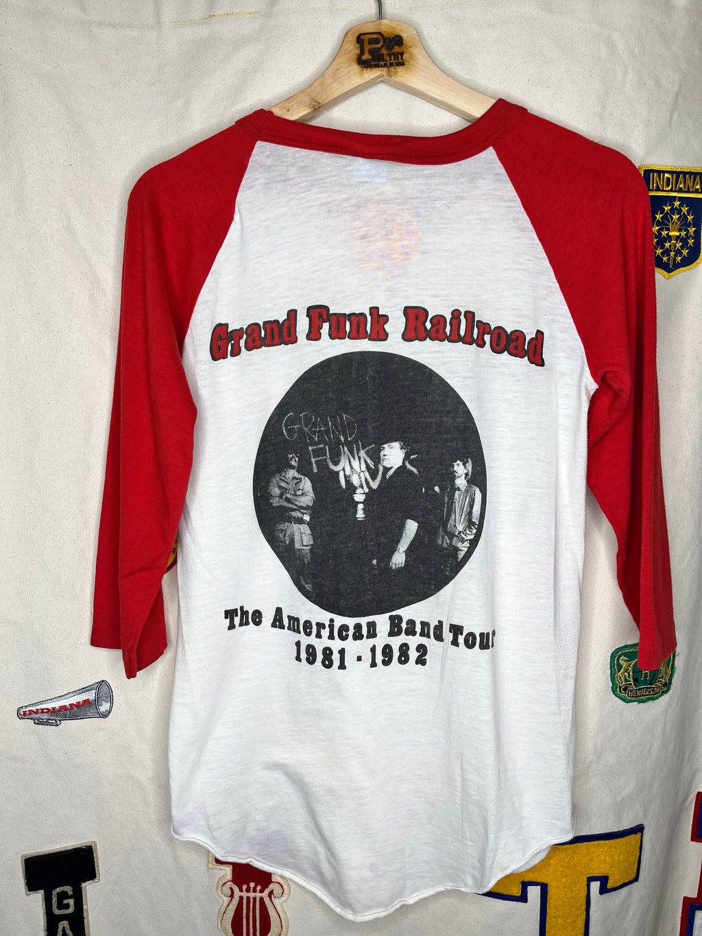 Vintage Grand Funk Railroad Lives 1982 Tour Raglan T-Shirt: Medium