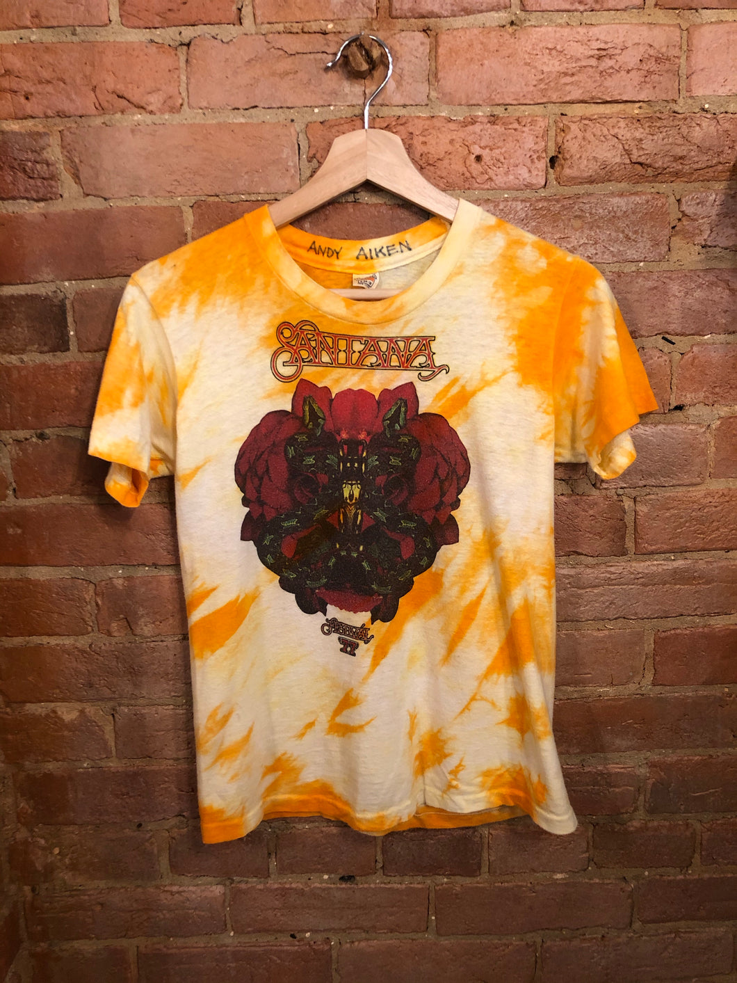 1977 Santana Festival Album Tie-Dye Concert T-Shirt: Small