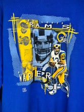 Load image into Gallery viewer, Vintage St.Louis Rams Kurt Warner NFL Blue Crewneck Sweatshirt: Medium
