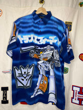 Load image into Gallery viewer, Vintage Transformers Megatron Decepticon Polyester Button Down Shirt : L
