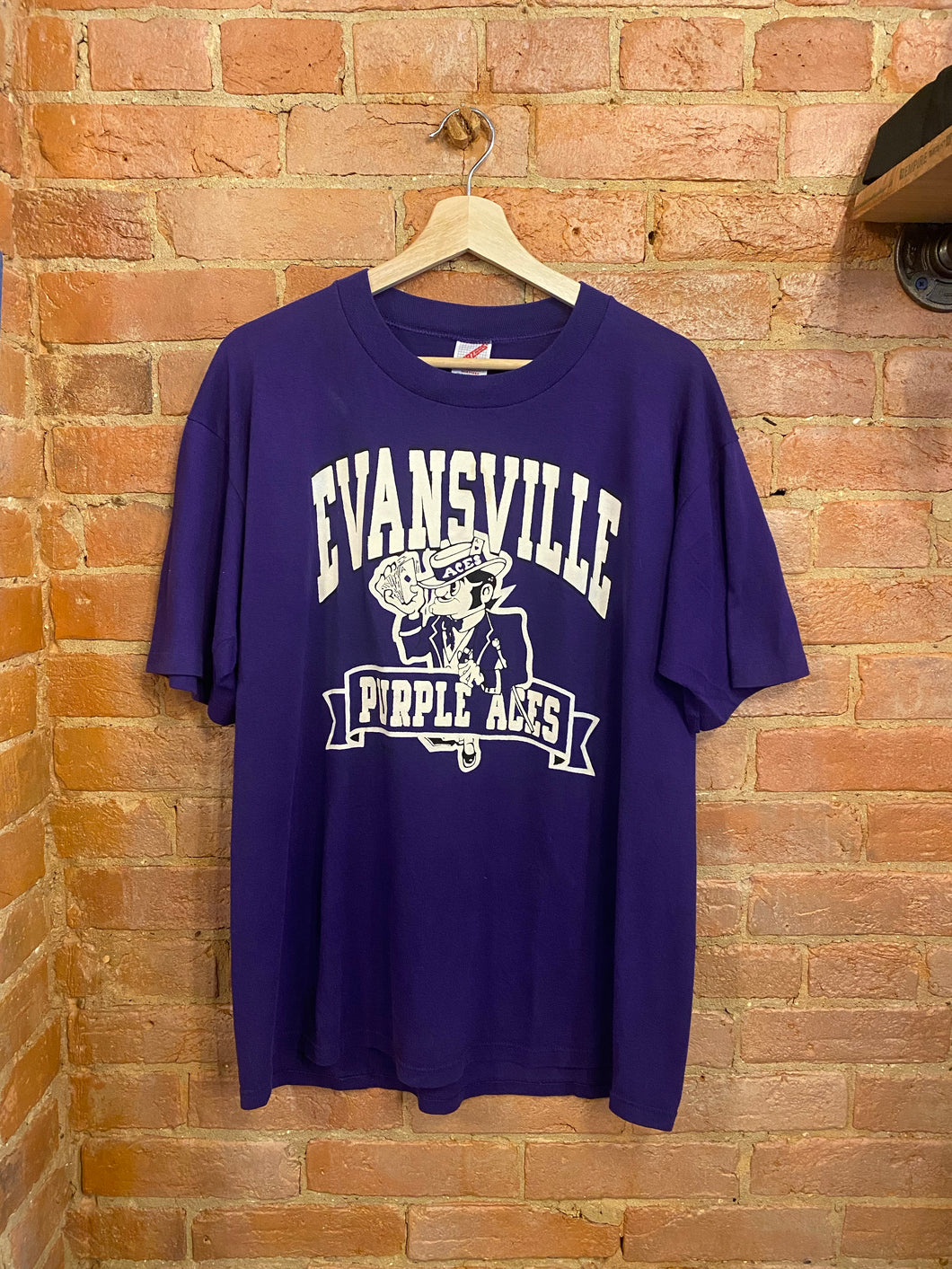 University of Evansville Purple Aces T-Shirt: XL