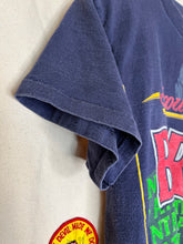 Load image into Gallery viewer, Vintage Atlanta Braves All Over Print Navy T-Shirt by Salem: Medium
