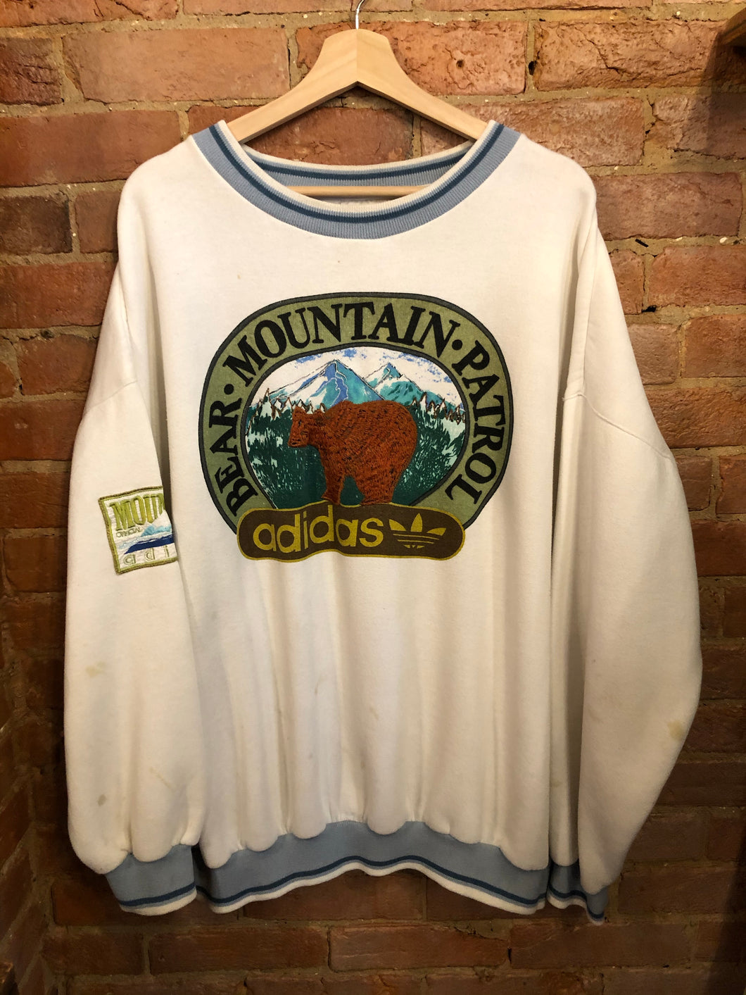 80’s Adidas Bear Mountain Patrol Crewneck Sweatshirt: XXL