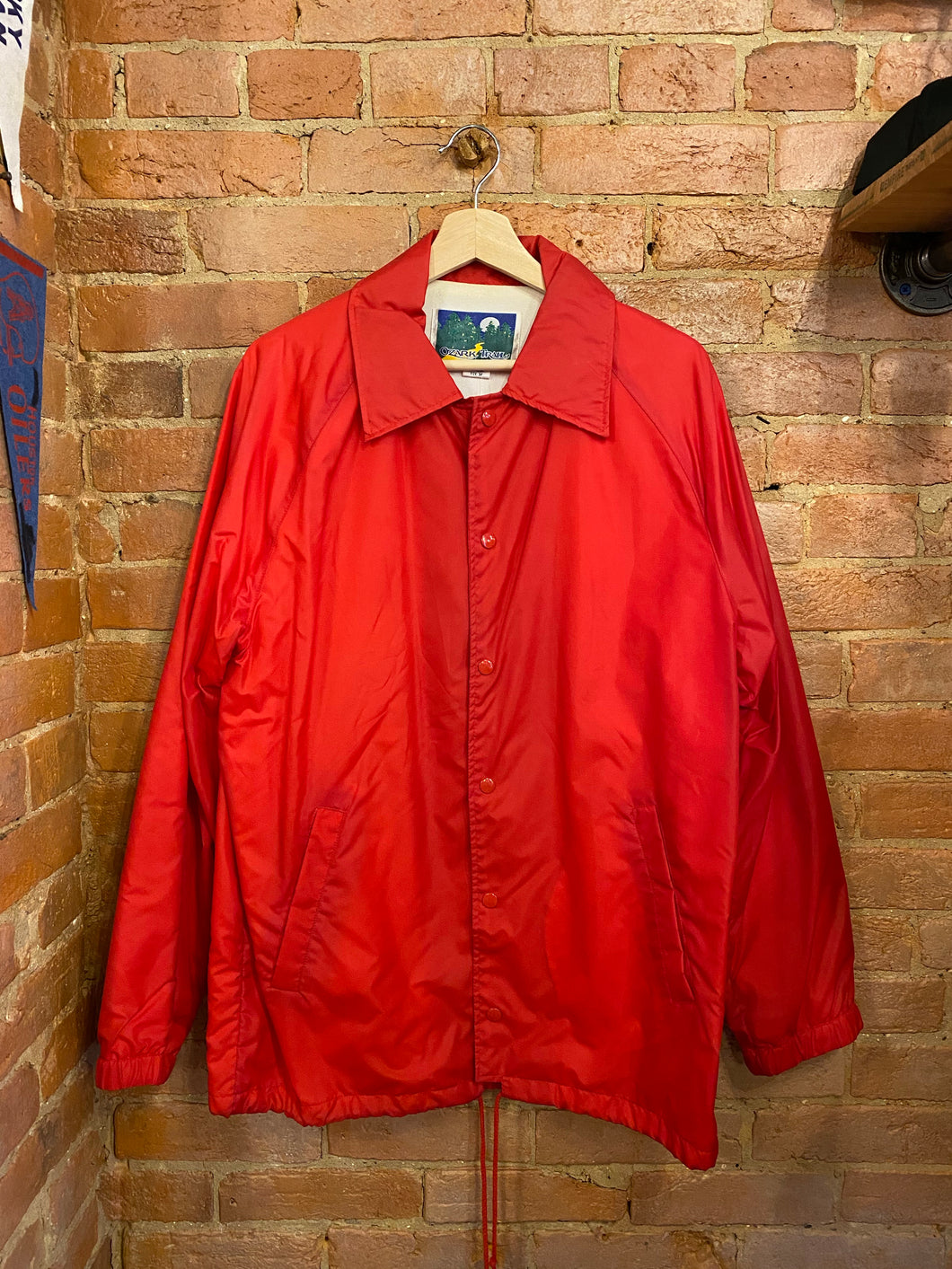 Vintage Blank Red Rain Jacket: M