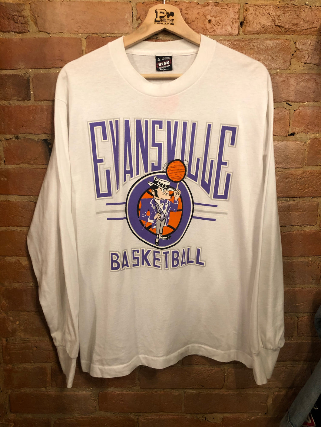 University of Evansville Basketball Long sleeve Tee