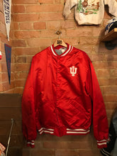 Load image into Gallery viewer, Indiana University Fur-Lined Satin Jacket: XL
