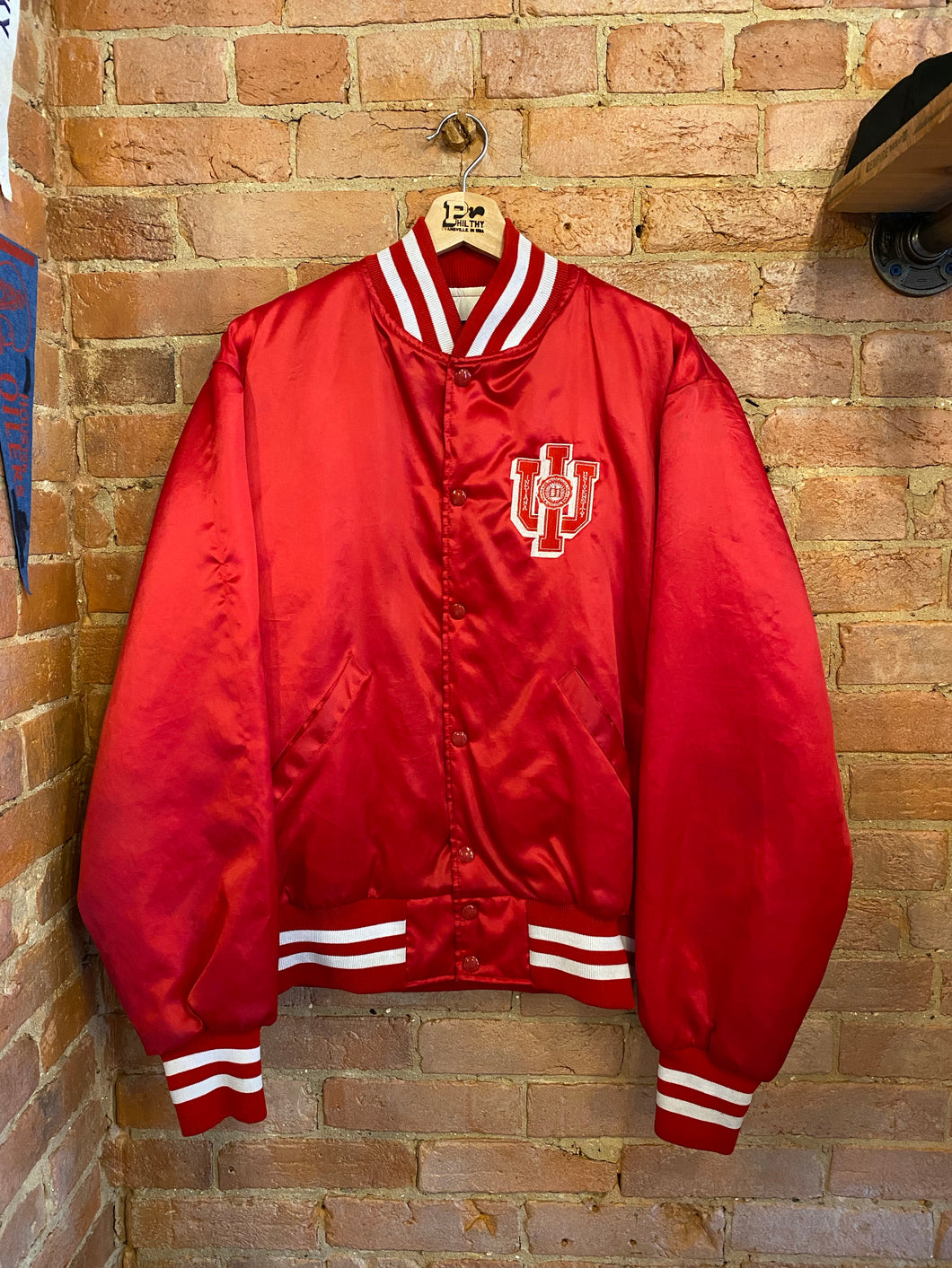 Vintage Indiana University Satin Jacket: L