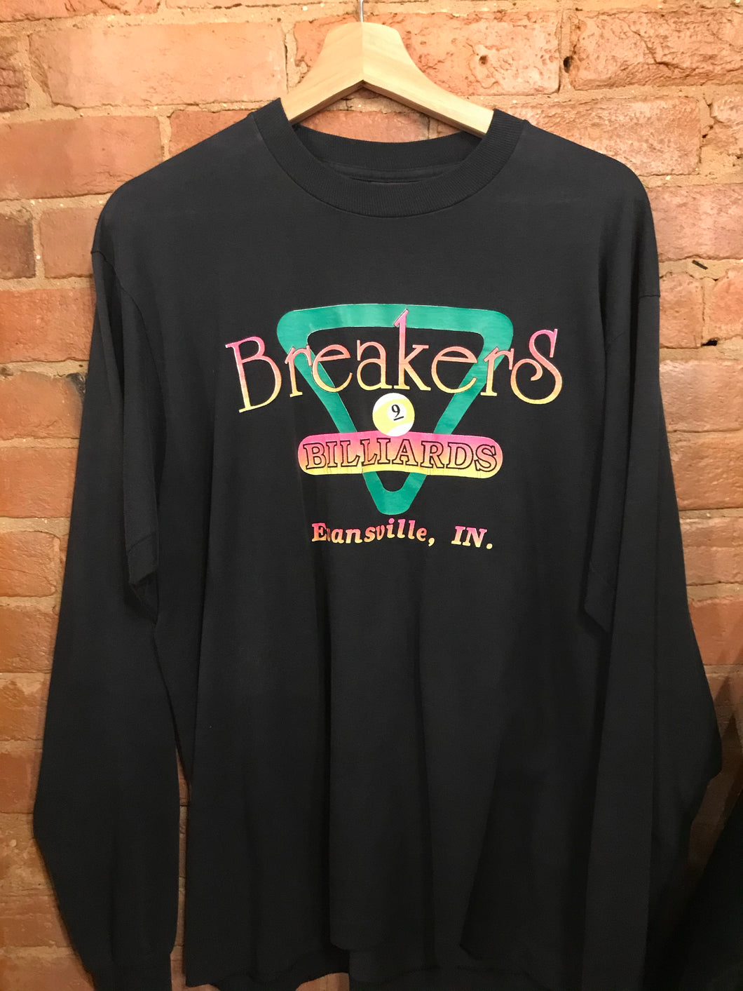 Evansville Breakers Billards Long Sleeve T-Shirt: XL