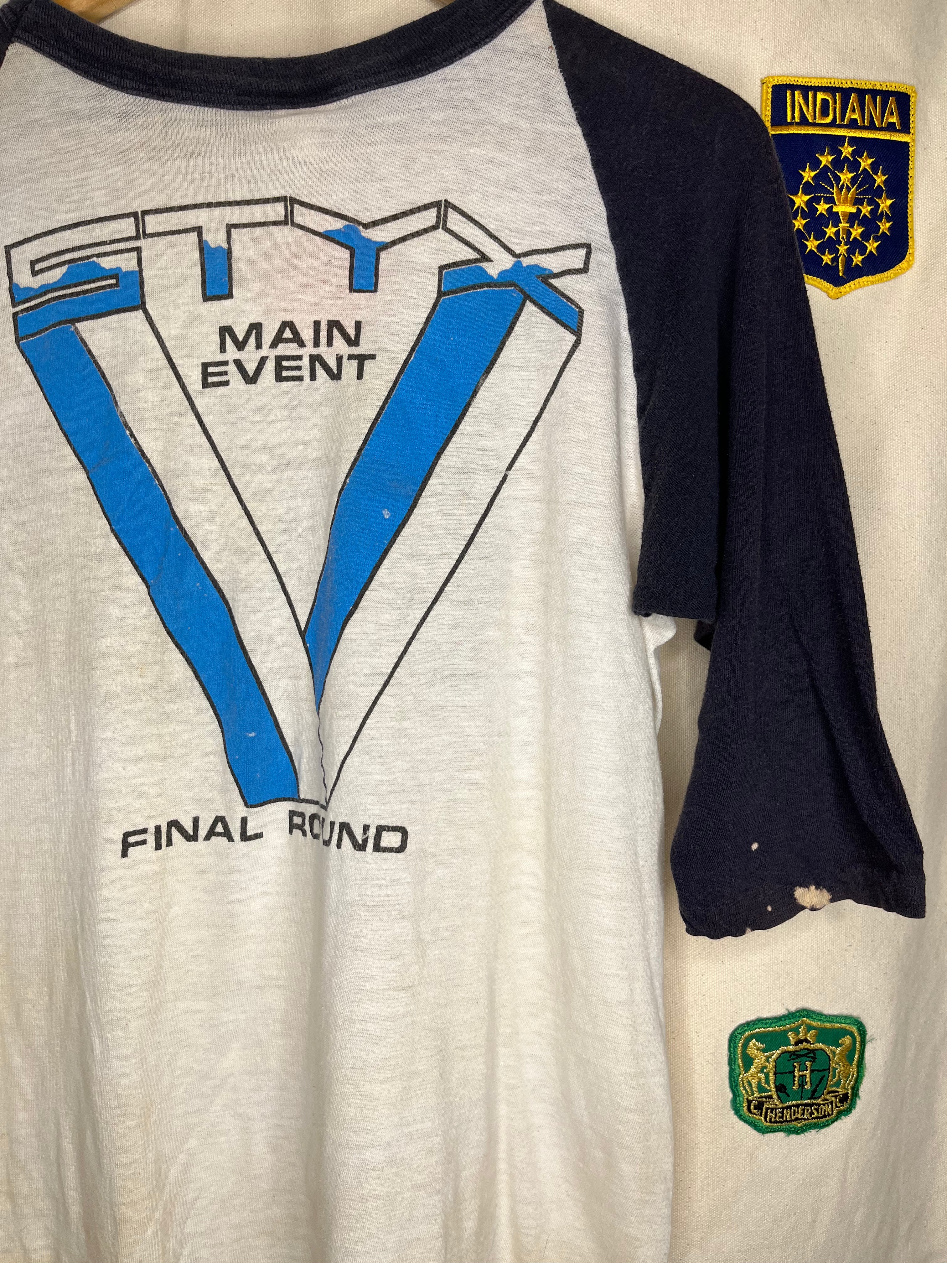 Vintage Styx Main Event Final Round Raglan 1979 Tour T-Shirt: Medium