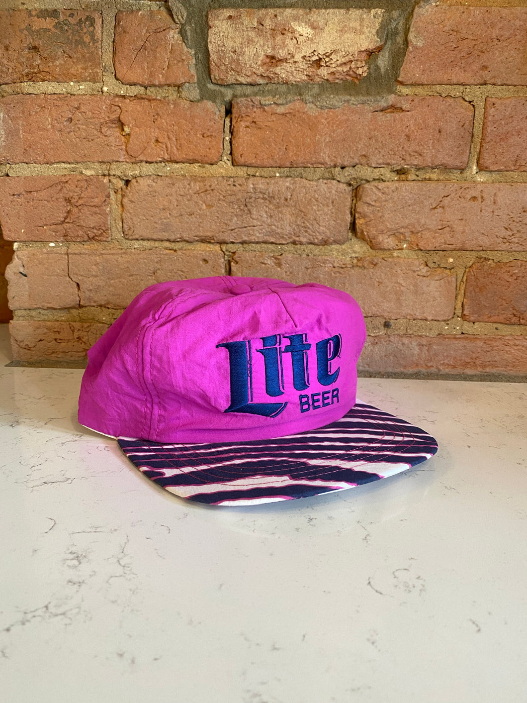 Vintage Nylon Miller Lite Snapback Hat