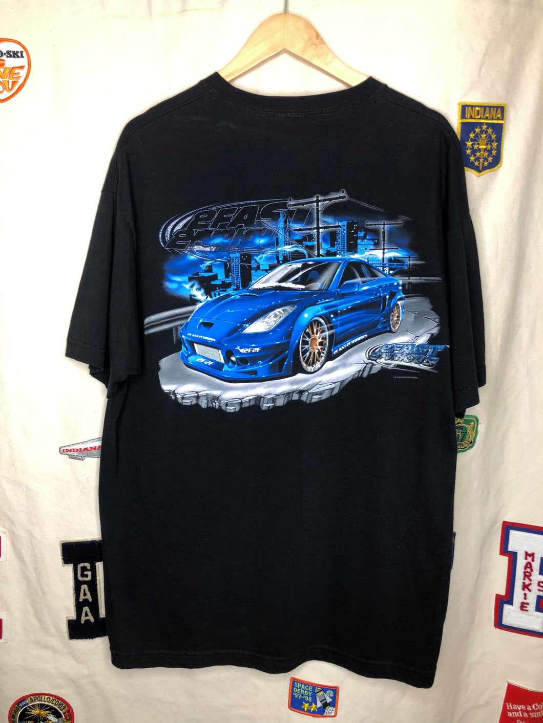 2 Fast 2 Furious Black Car Movie T-Shirt: XL